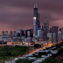 Photo:  Chicago Skyline from The South